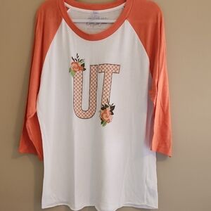 Alternative Orange and White Raglan Tee